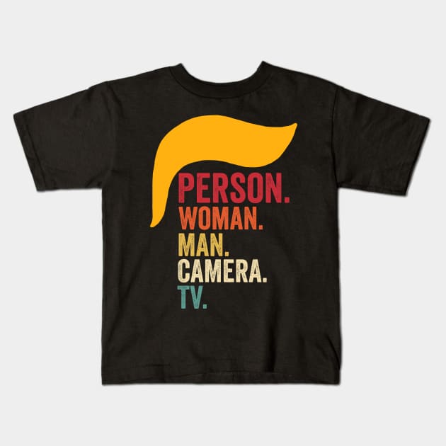 Person Woman Man Camera TV Kids T-Shirt by AnKa Art